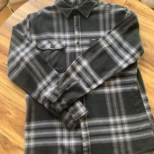 Brixton Black Plaid Button Down Shirt